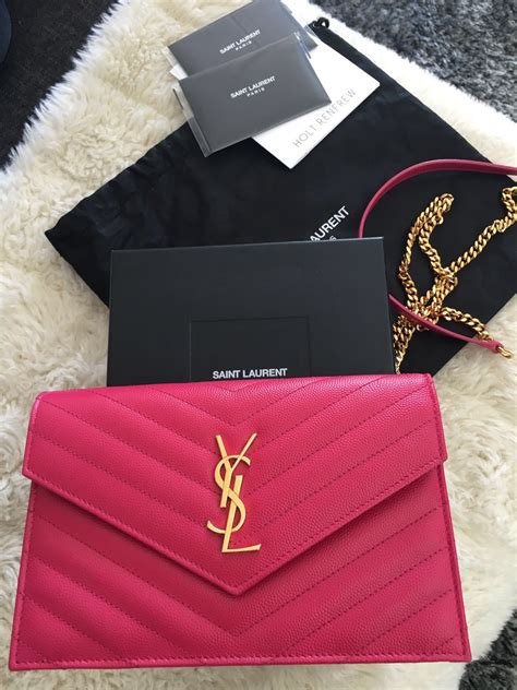 ysl wallet pink.